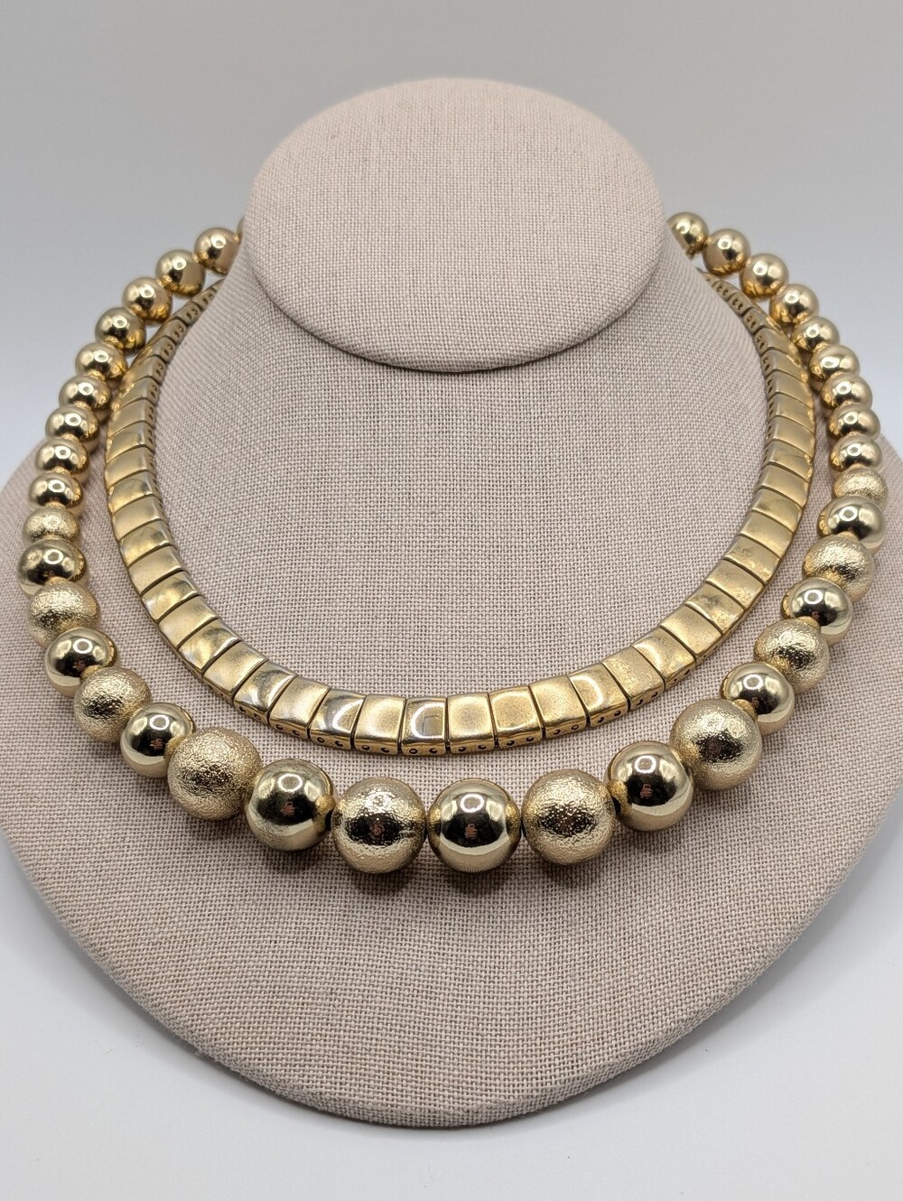 Two Gold Tone Necklaces